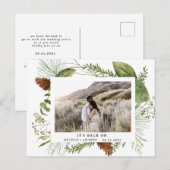 冬の緑は日付の写真はがきを保存 シーズンポストカード (正面/裏面)