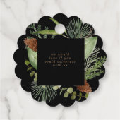 冬の緑エレガントが日を守る フェイバータグ (裏面)