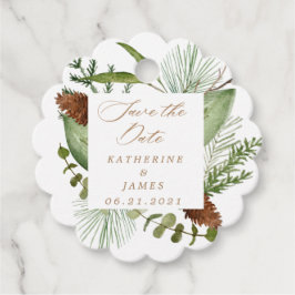 冬の緑エレガントが日を守る フェイバータグ