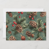 冬の緑メリークリスマスファミリーの写真 シーズンカード (裏面)