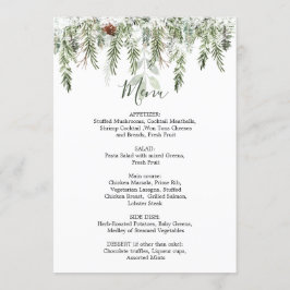 冬の緑結婚のクリスマスメニュー メニュー