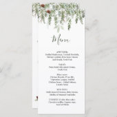 冬の緑結婚のクリスマスメニュー メニュー (正面/裏面)