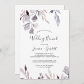 冬の緑結婚のブランチ 招待状 (正面/裏面)