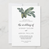 冬の緑結婚の招待状 招待状 (正面)