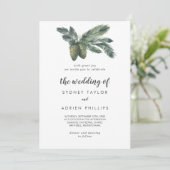 冬の緑結婚の招待状 招待状 (スタンド正面)