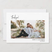 冬の緑結婚のQrスキャンありがとう サンキューカード (正面)