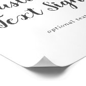 冬の緑結婚園のカスタム文字標識 ポスター (角)