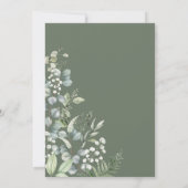 冬の緑豊かな北極の動物 ニュートラル ベビーシャワー 招待状 (裏面)