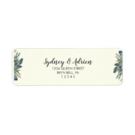 冬の緑 |アイボリー結婚の差出人住所 ラベル