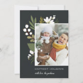 冬の緑 |ホリデーフォトカード シーズンカード (正面)