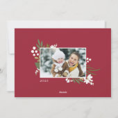 冬の緑 |ホリデーフォトカード シーズンカード (裏面)