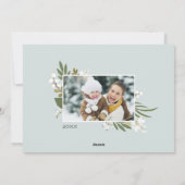 冬の緑 |ホリデーフォトカード シーズンカード (裏面)