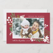 冬の緑 |ホリデーフォトカード シーズンカード (正面)