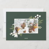 冬の緑 |ホリデーフォトカード シーズンカード (裏面)