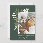 冬の緑 |ホリデーフォトカード シーズンカード (正面)