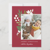 冬の緑 |ホリデーフォトカード シーズンカード (正面)