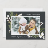 冬の緑 |ホリデーフォトカード シーズンカード (正面)