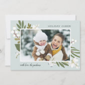 冬の緑 |ホリデー応援のフォトカード シーズンカード (正面)