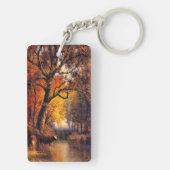 冬の縁であるWilliam Hartのアート素晴らし キーホルダー (裏面)