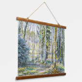 『冬の縁で…』 - 吊り下げ型タペストリー (傾斜あり)