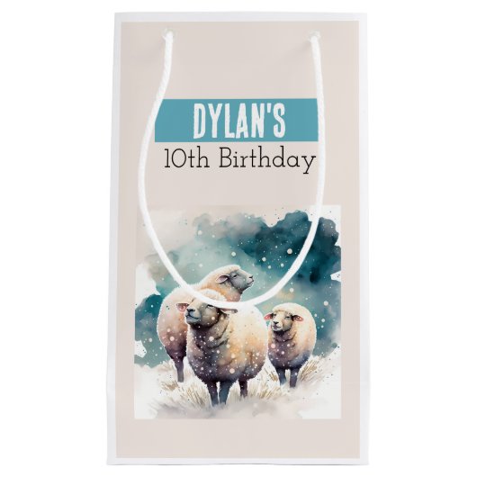 冬の羊 –  スモールペーパーバッグ (正面)