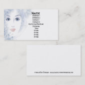 冬の美しいの女性名刺 名刺 (正面/裏面)