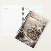 冬の美しい家、名前を変える、年 プランナー手帳 (ディスプレー)