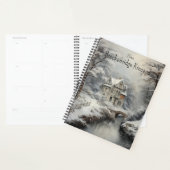 冬の美しい家、名前を変える、年 プランナー手帳 (ディスプレー)