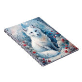 冬の美しい白いキツネ ノートブック (右側)