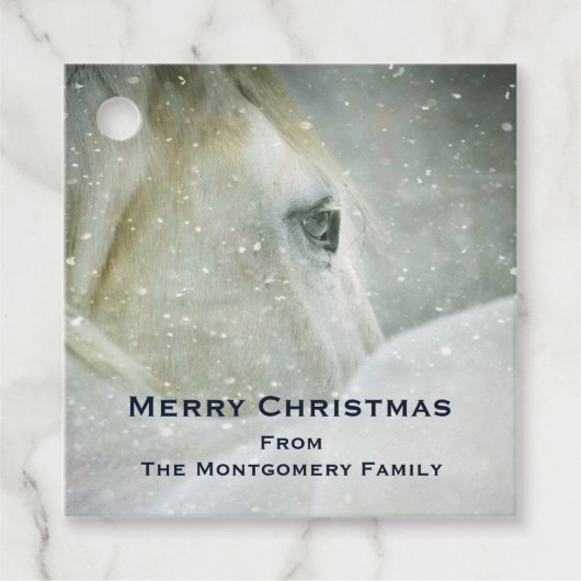 冬の美しい白馬フォトクリスマス フェイバータグ (正面)