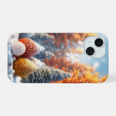 冬の美しい秋の木 iPhone 15ケース (裏面横)