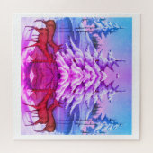 冬の美術の鹿 ジグソーパズル (横)