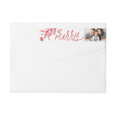 冬の群葉の写真の差出人住所の覆いのラベル ラップアラウンドラベル (裏面)