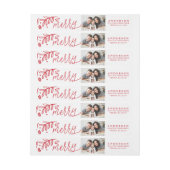 冬の群葉の写真の差出人住所の覆いのラベル ラップアラウンドラベル (シート)