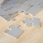 冬の羽毛、雪の飛んでいる向こう側のパルミガン ジグソーパズル (側面)