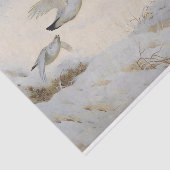 冬の羽毛、雪の飛んでいる向こう側のパルミガン 薄葉紙 (詳細)