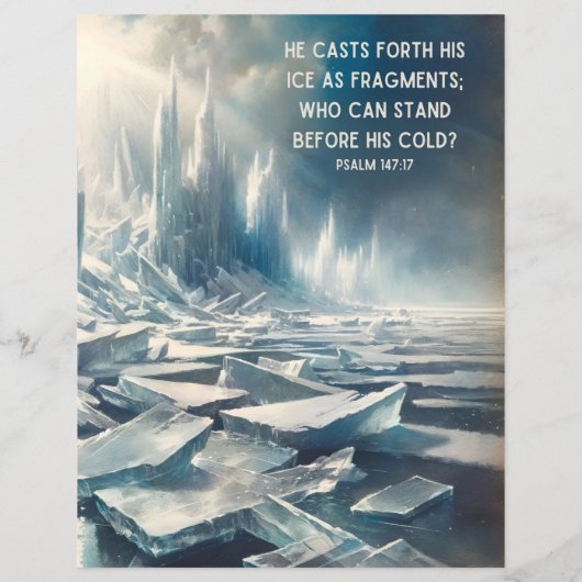 冬の聖句紙クラフトカードストック (裏面)