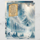 冬の聖句紙クラフトカードストック (正面/裏面)