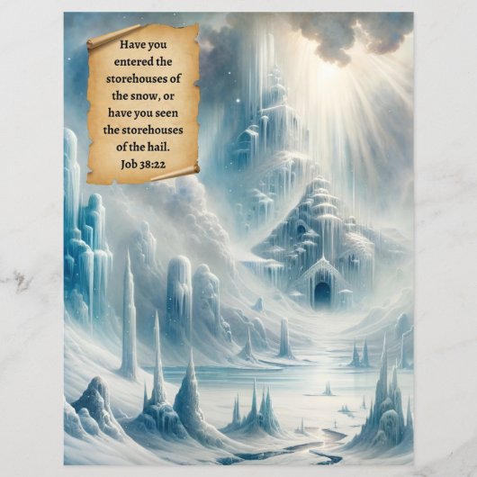 冬の聖句紙クラフトカードストック (正面)