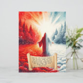 冬の聖句紙クラフトカードストック (スタンド正面)