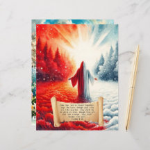 冬の聖句紙クラフトカードストック