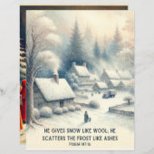 冬の聖句紙クラフトカードストック (正面/裏面)