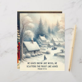 冬の聖句紙クラフトカードストック