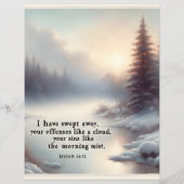 冬の聖書の詩句ペーパークラフトカードストック (正面)