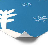 冬の背景（シームレスなパターン）と ポスター (角)