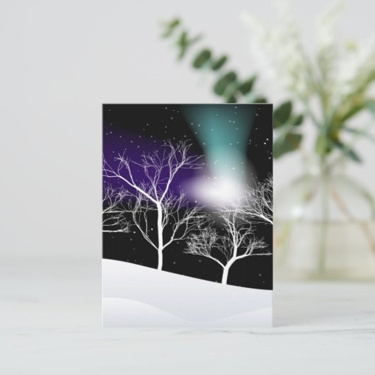 冬の背景 ポストカード (スタンド正面)