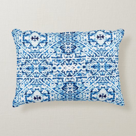 冬の背景。水彩ハン絵を描ドブルーイン アクセントクッション (正面)