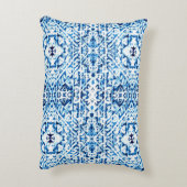 冬の背景。水彩ハン絵を描ドブルーイン アクセントクッション (裏面(縦))