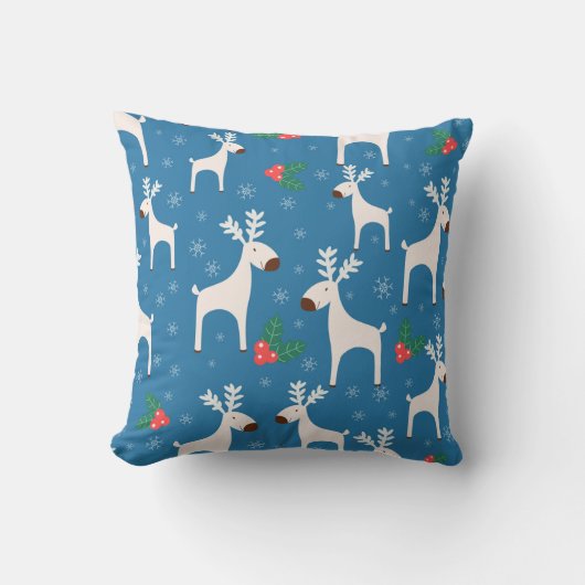 冬の背景（継ぎ目のない模様） クッション (正面)