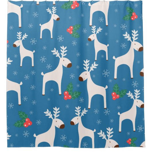 冬の背景(継ぎ目のない模様) シャワーカーテン (正面)